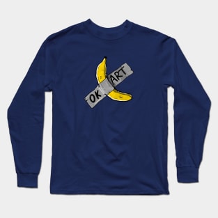 Banana duct tape funny art design Long Sleeve T-Shirt